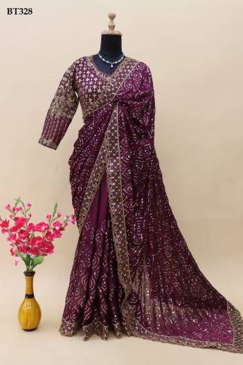 D.NO. BT328 BY BT GEORGETTE SAREE WHOLESALER IN INDIA